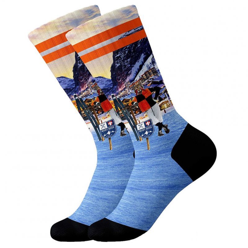 PULL IN Chaussettes Homme Microfibre MONTROSE Bleu Orange