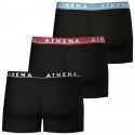 ATHENA Lot de 3 Boxers Homme Coton EASY COLOR Noir