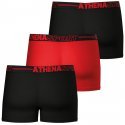 ATHENA Lot de 3 Boxers Homme Microfibre ECO PACK SPORT Noir Rouge