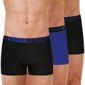 ATHENA Lot de 3 Boxers Homme Microfibre ECO PACK SPORT Noir Bleu
