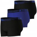 ATHENA Lot de 3 Boxers Homme Microfibre ECO PACK SPORT Noir Bleu