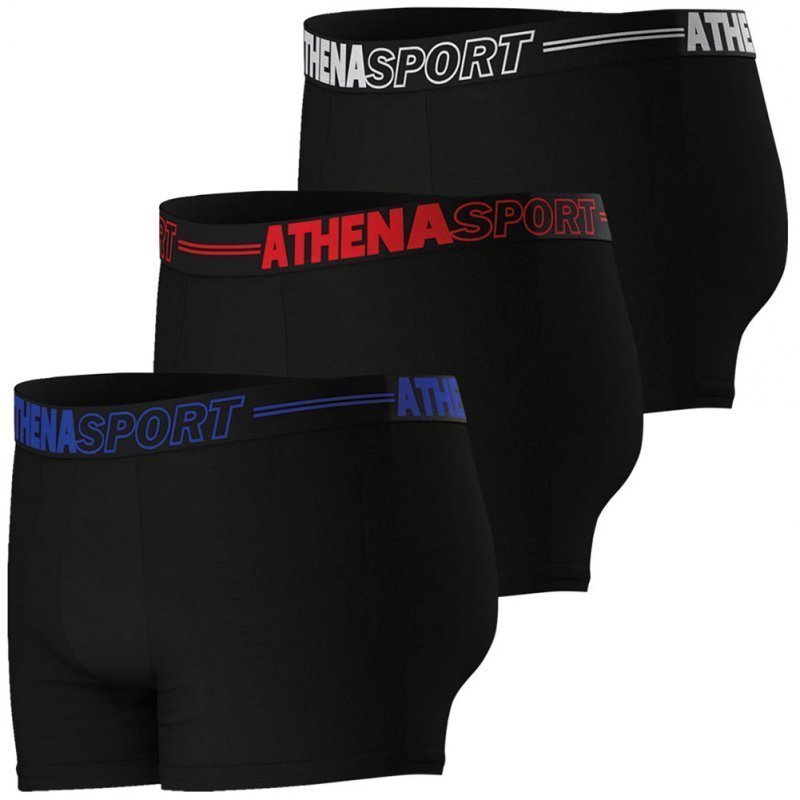 LOT DE 3 Boxer Sous-vêtements Homme ECOPACK SPORT Noir et Bleu