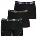 ATHENA Lot de 3 Boxers Long Homme Microfibre TRAINING DRY Noir Multicolore