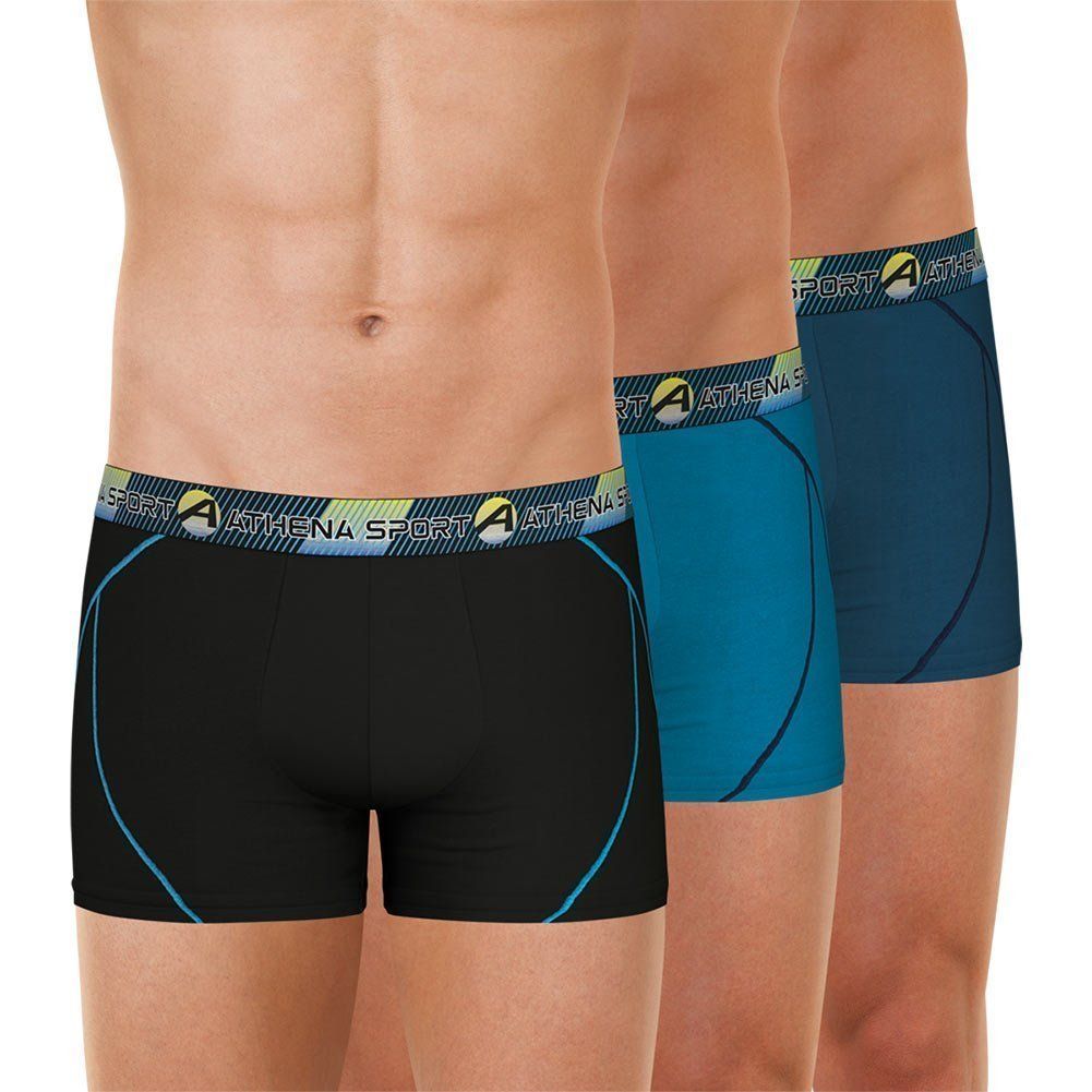 ATHENA Boxers Homme Microfibre TRAINING DRY Noir Lac Croisière
