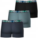 ATHENA Lot de 3 Boxers Homme Coton ENDURANCE 24H Bleu jean Gris Noir