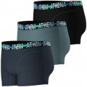 ATHENA 3 Boxers Homme Coton ENDURANCE 24H Bleu jean Gris Noir