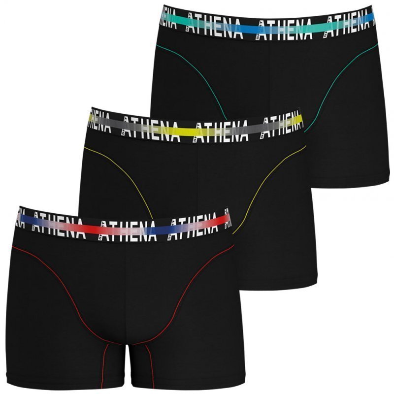 LOT DE 3 Boxer Sous-vêtements Homme ENDURANCE 24H Noir et Rouge