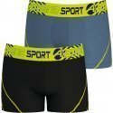 ATHENA 2 Boxers Homme Microfibre AIR Performance Gris Jaune