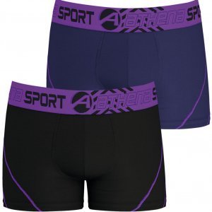 ATHENA 2 Boxers Homme Microfibre AIR Performance Noir Violet