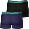 LOT DE 2 Boxer Sous-vêtements Homme RUNNING Noir et Marine