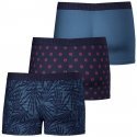 ATHENA Lot de 3 Boxers Homme Coton EASY FUN Feuille Palmier Bleu