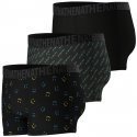 ATHENA Lot de 3 Boxers Homme Coton EASY FUN Smile Logo Noir