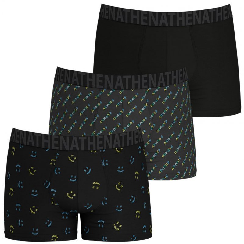 LOT DE 3 Boxer Sous-vêtements Homme EASYFUN Noir