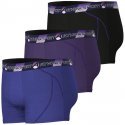 ATHENA Lot de 3 Boxers Homme Microfibre TRAINING DRY Bleu Violet Noir