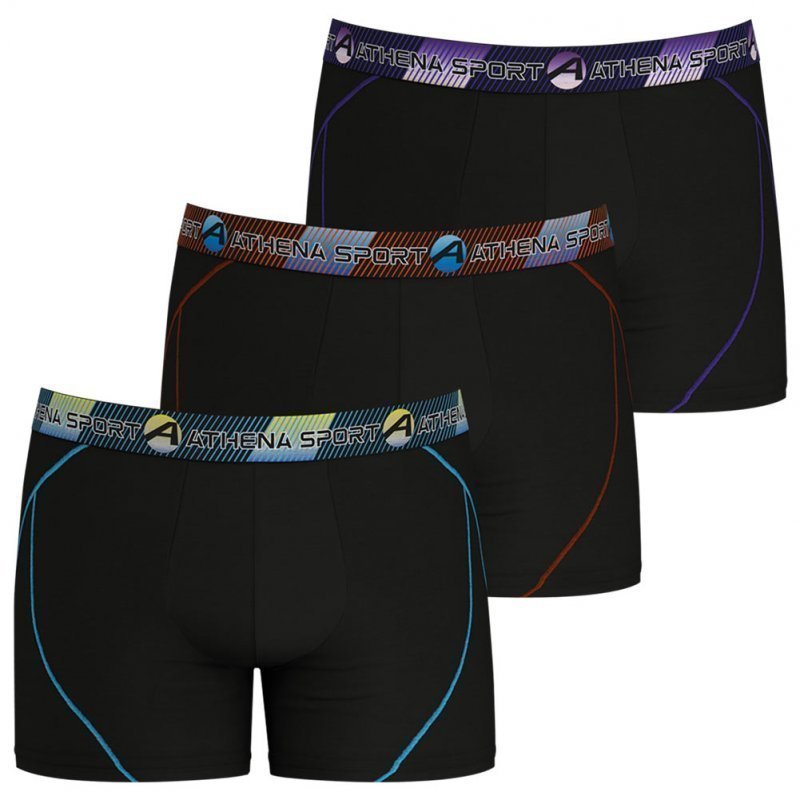 LOT DE 3 Boxer Sous-vêtements Homme TRAINING DRY Noir