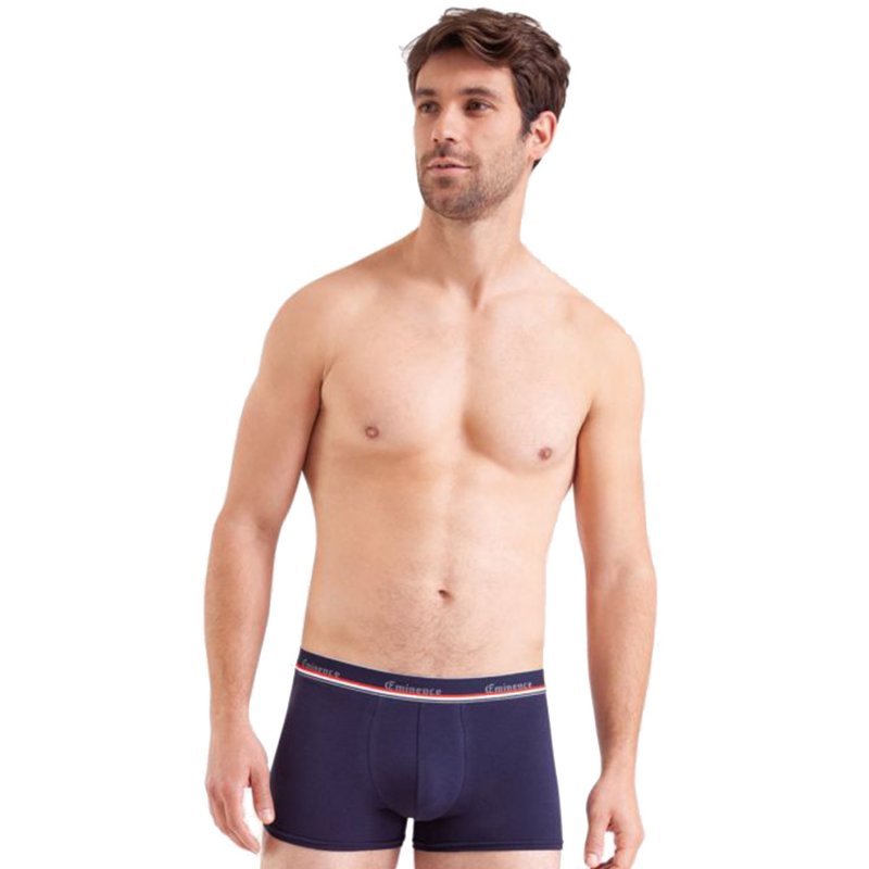 EMINENCE Lot de 2 Boxers Homme Coton FAIT EN FRANCE Marine Anthracite