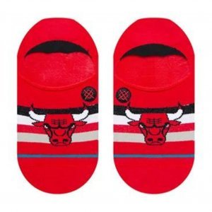 STANCE Invisibles Homme Coton BULLS ST NO SHOW Rouge Noir NBA