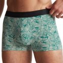 AUBADEMEN Boxer Homme Coton Modal GREP Vert Blanc