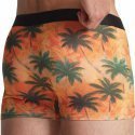 AUBADEMEN Boxer Homme Coton Modal PAMI Orange Vert