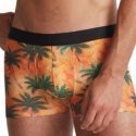 AUBADEMEN Boxer Homme Coton Modal PAMI Orange Vert