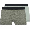 AUBADEMEN Lot de 2 Boxers Homme Coton Modal DUO MEKA Vert Noir