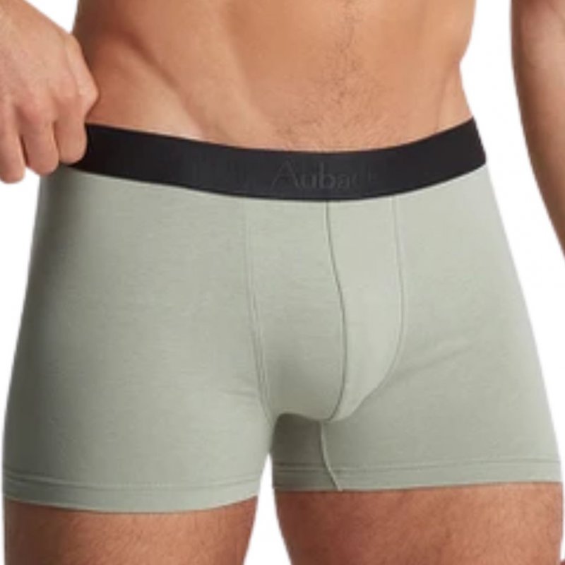 AUBADEMEN Lot de 2 Boxers Homme Coton Modal DUO MEKA Vert Noir