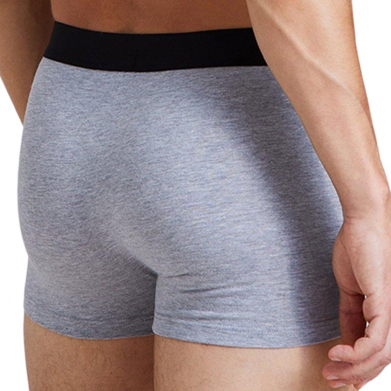 AUBADEMEN Boxer Homme Coton Modal TRUE Gris Noir