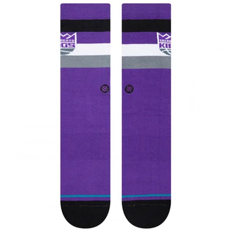 STANCE Chaussettes Homme Coton KINGS ST CREW Violet Noir NBA