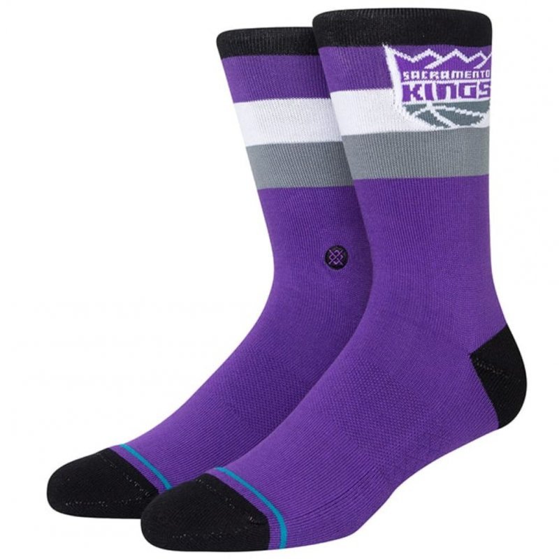 STANCE Chaussettes Homme Coton KINGS ST CREW Violet Noir NBA