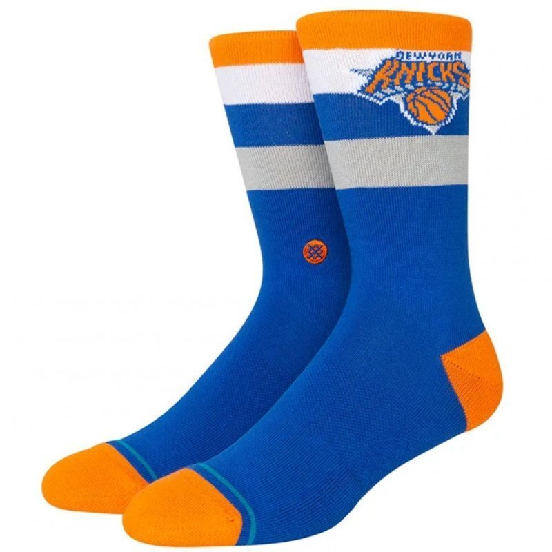 STANCE Chaussettes Homme Coton KNICKS ST CREW Bleu Orange NBA