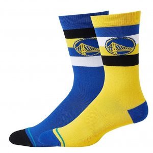 STANCE 2 paires Chaussettes Homme  WARRIORSST2PACK Bleu Jaune NBA