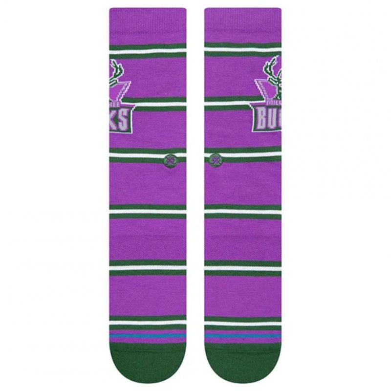 STANCE Chaussettes Homme Coton CLASSICS BUCKS Violet Vert NBA