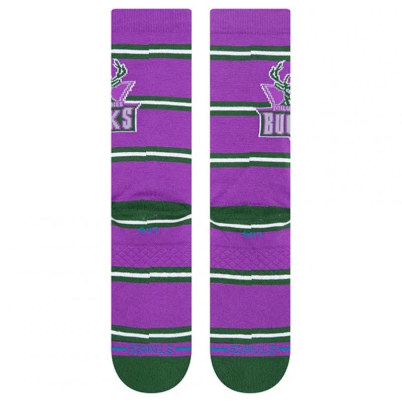 STANCE Chaussettes Homme Coton CLASSICS BUCKS Violet Vert NBA