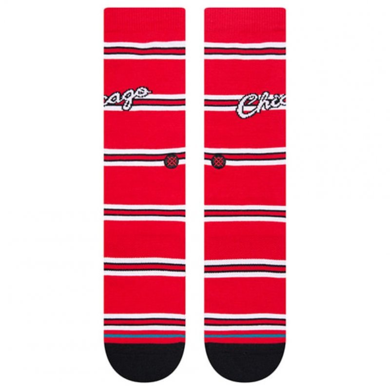 STANCE Chaussettes Homme Coton CLASSICS BULLS Rouge Noir NBA