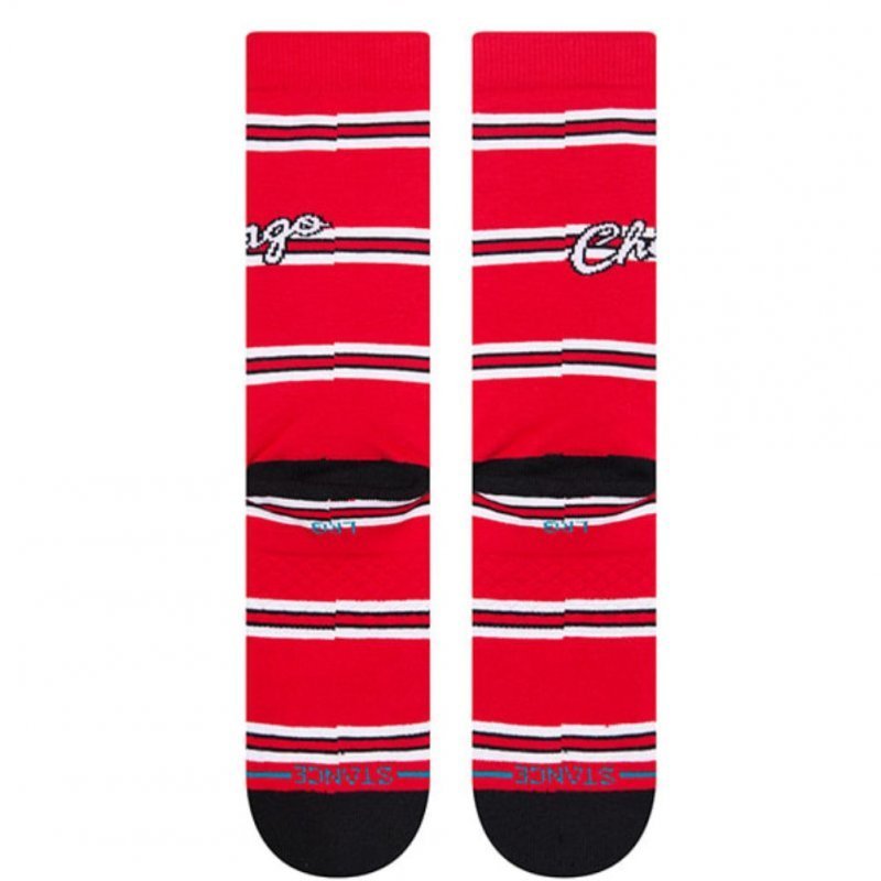 STANCE Chaussettes Homme Coton CLASSICS BULLS Rouge Noir NBA