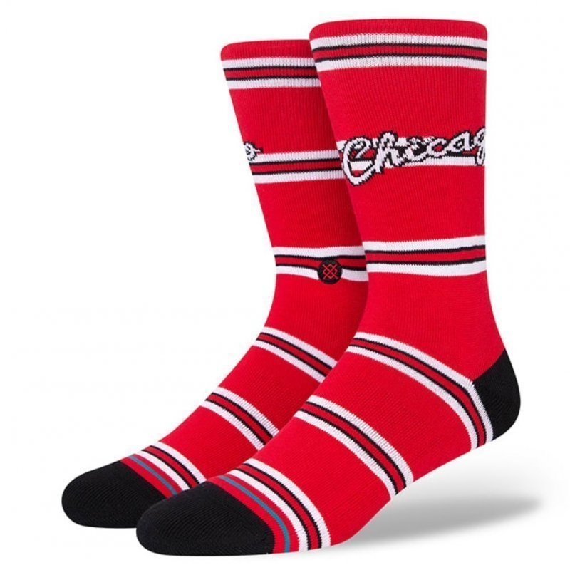 STANCE Chaussettes Homme Coton CLASSICS BULLS Rouge Noir NBA