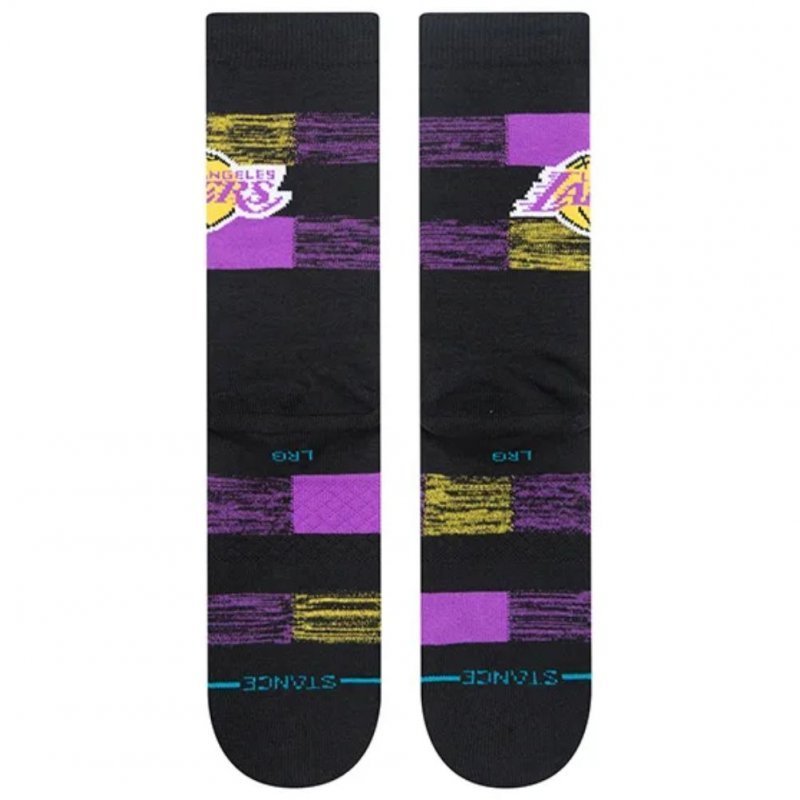 STANCE Chaussettes Homme Coton LAKERS CRYPTIC Noir Violet NBA