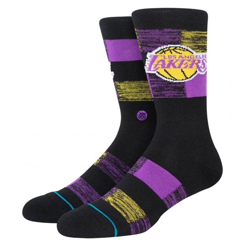 STANCE Chaussettes Homme Coton LAKERS CRYPTIC Noir Violet NBA