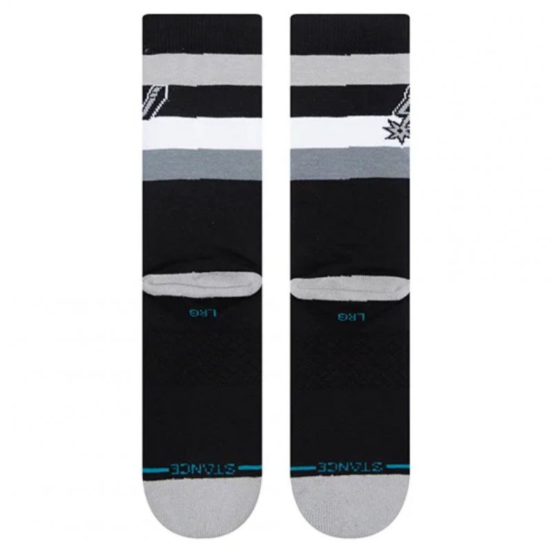 STANCE Chaussettes Homme Coton SPURS ST CREW Noir Gris NBA