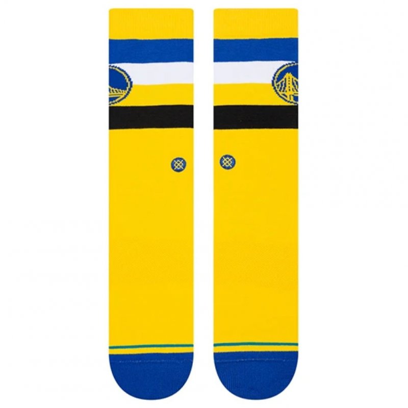 STANCE Chaussettes Homme Coton WARRIORS ST CREW Jaune Bleu NBA