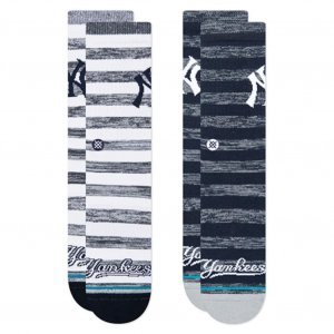 STANCE 2 paires Chaussette Homme YANKEESTWIST2PACK Gris Blanc MLB