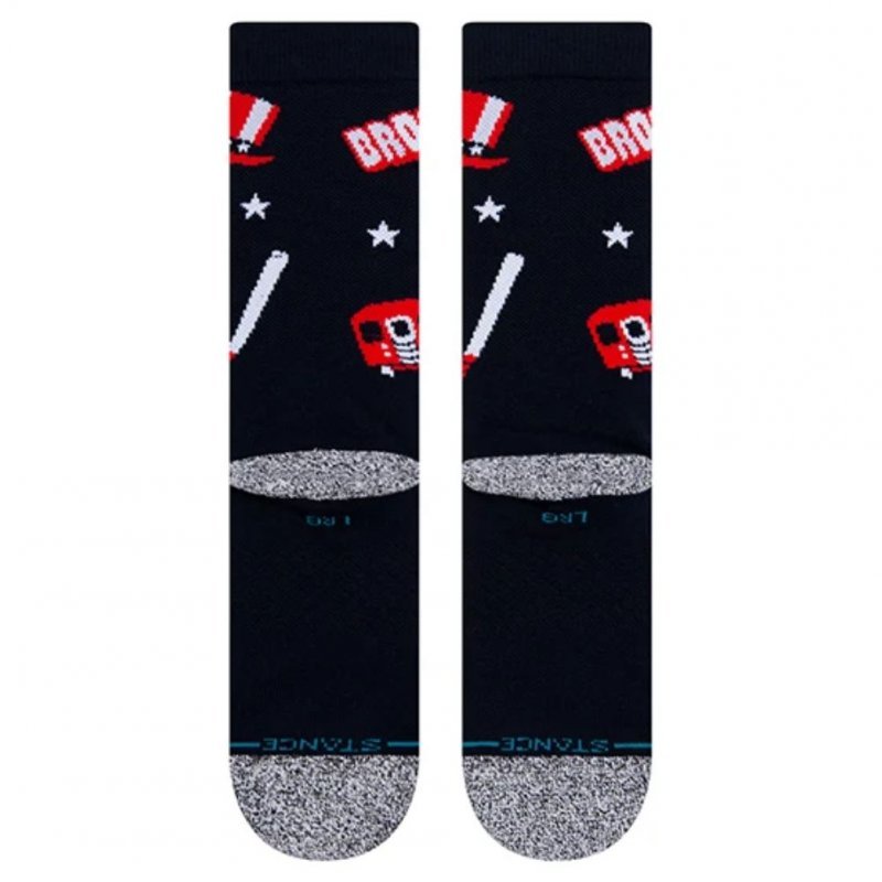 STANCE Chaussettes Homme Coton NY Y LANDMARK Noir Rouge MLB