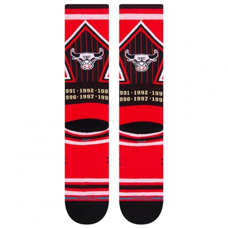 STANCE Chaussettes Homme Coton BULLS CE 2022 Rouge Noir NBA