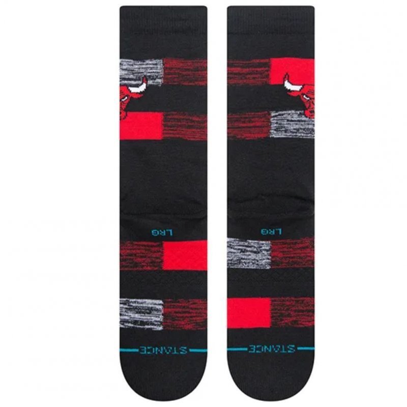 STANCE Chaussettes Homme Coton BULLS CRYPTIC Noir Rouge NBA