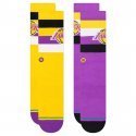 STANCE 2 paires Chaussettes Homme LAKERSST2PACK Violet Jaune NBA