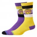 STANCE 2 paires Chaussettes Homme LAKERSST2PACK Violet Jaune NBA