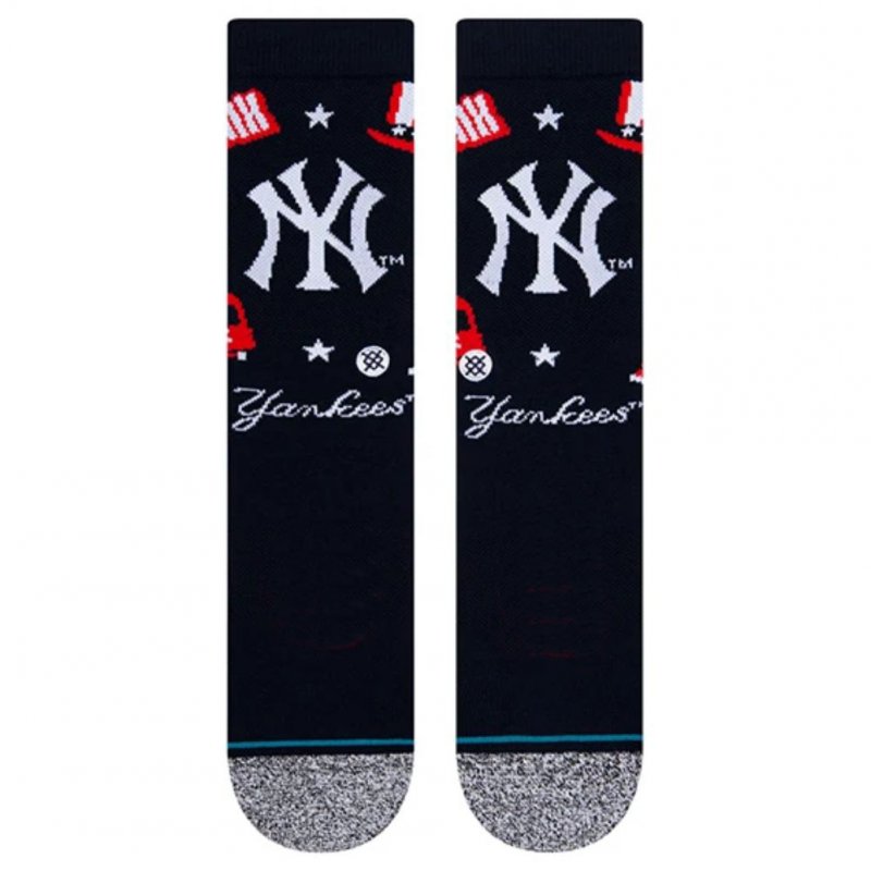 STANCE Chaussettes Homme Coton NY Y LANDMARK Noir Rouge MLB