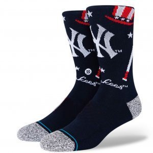 Chaussettes Homme NY Y LANDMARK Noir et Rouge