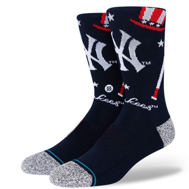 STANCE Chaussettes Homme Coton NY Y LANDMARK Noir Rouge MLB