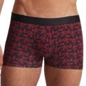 AUBADEMEN Lot de 2 Boxers Homme Coton Modal DUO BAMO Rouge Noir